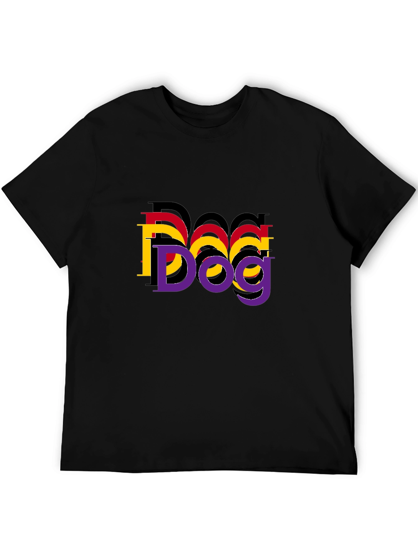 Dog Graphic Black T-Shirt