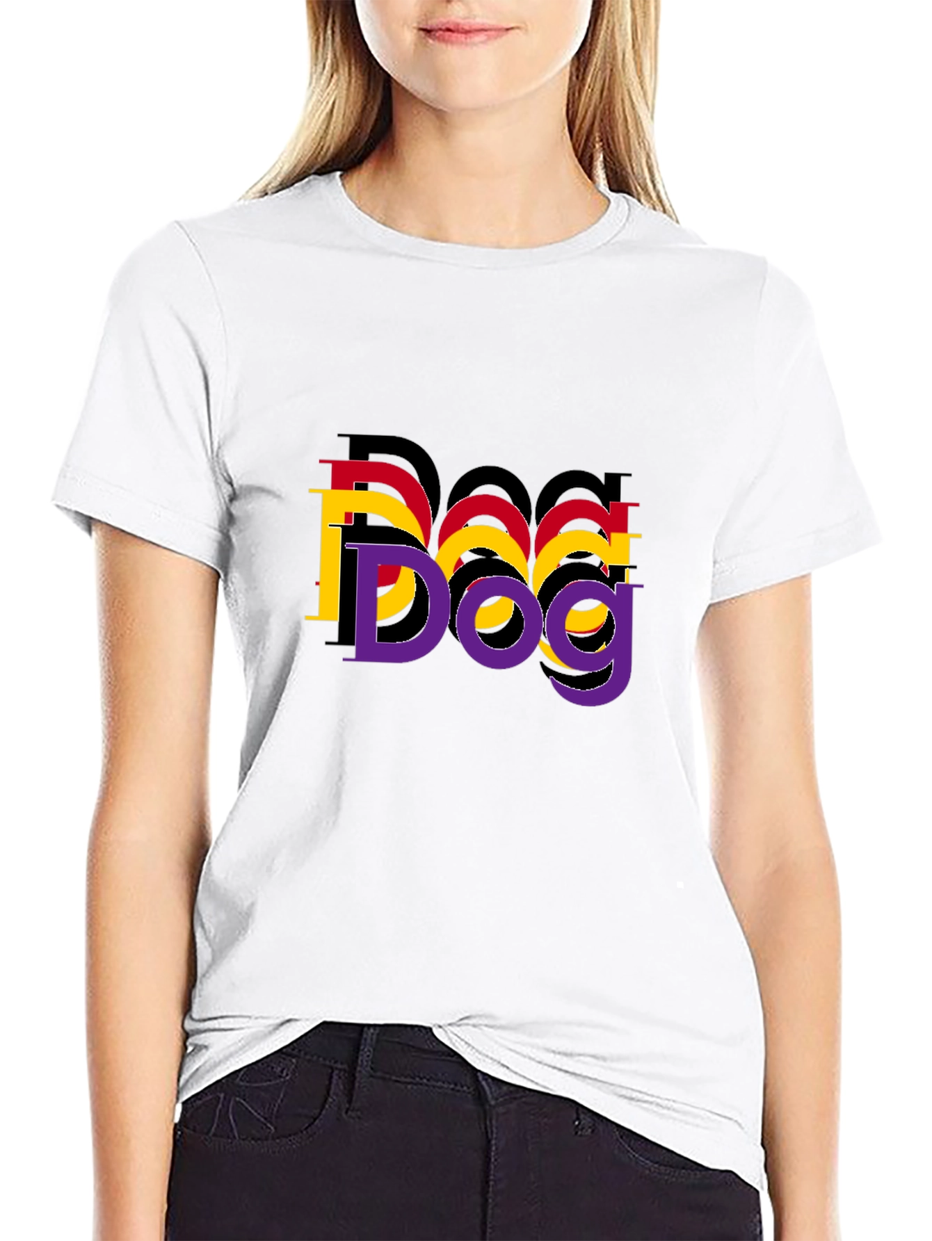 Dog Graphic Black T-Shirt