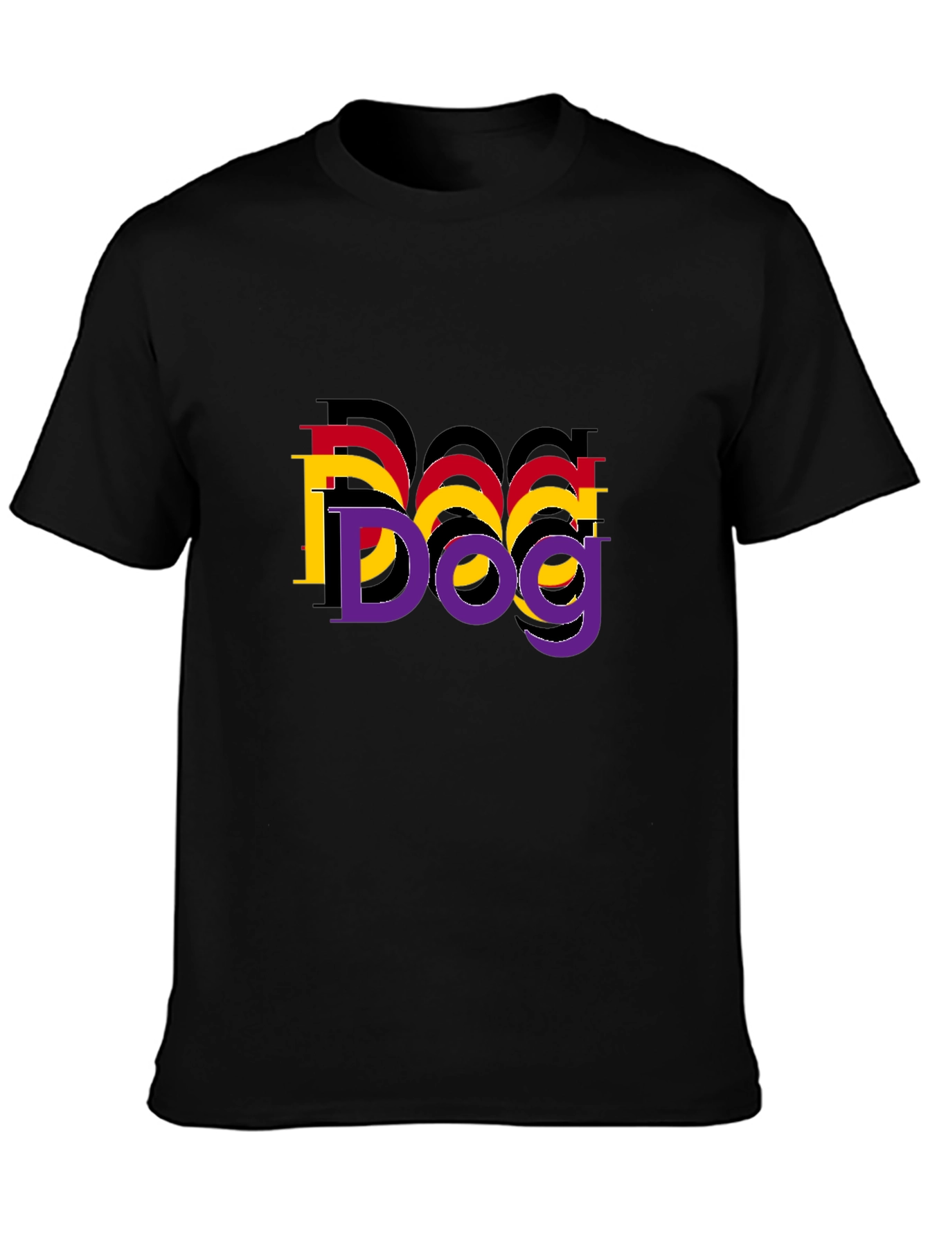 Dog Graphic Black T-Shirt