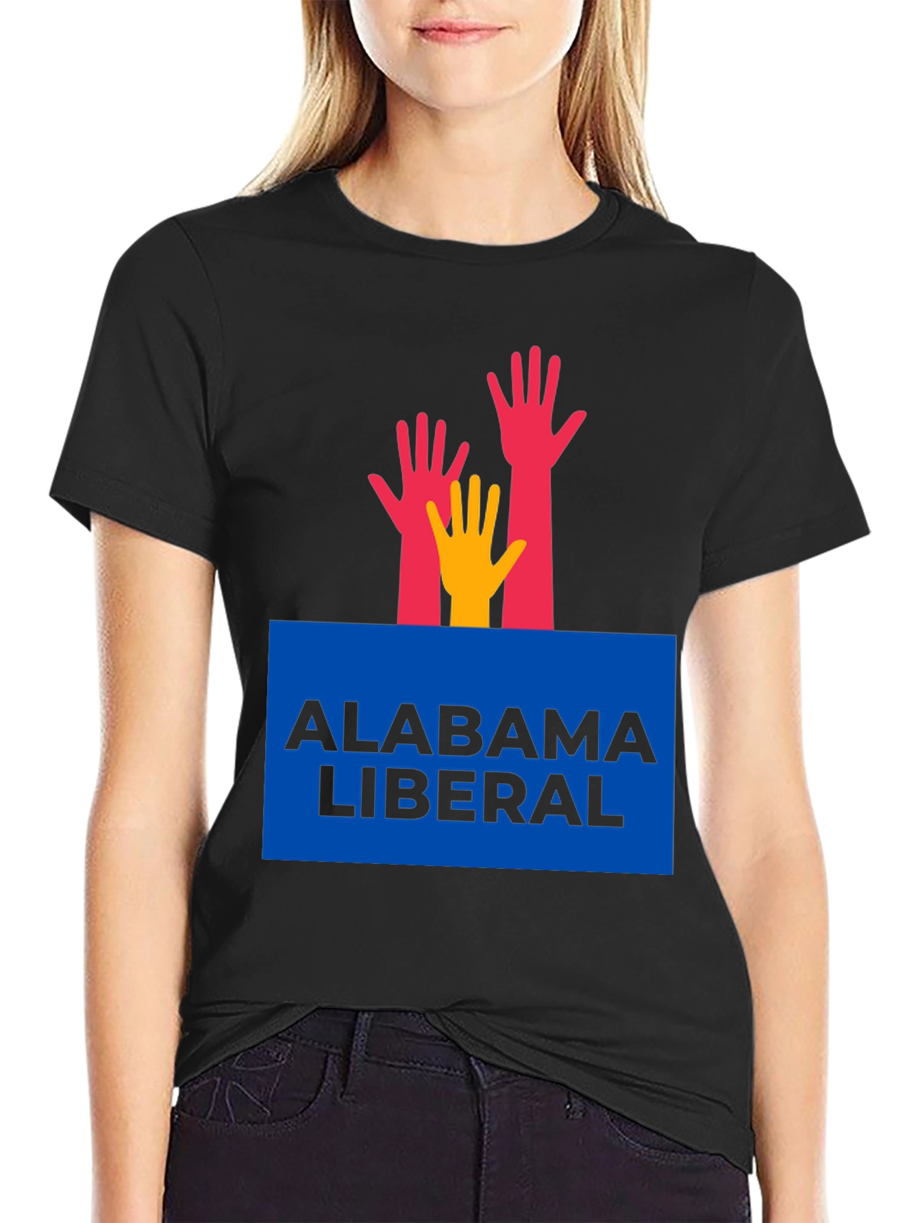 Alabama Liberal T-Shirt with Hands Graphic
