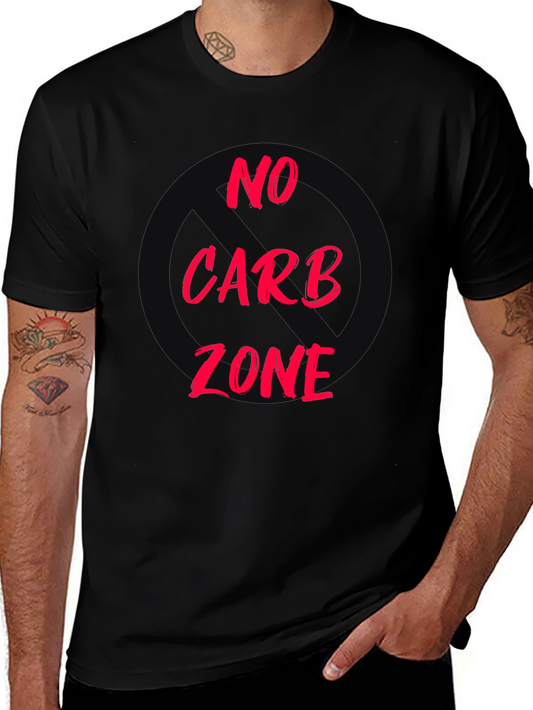 No Carb Zone Black T-Shirt