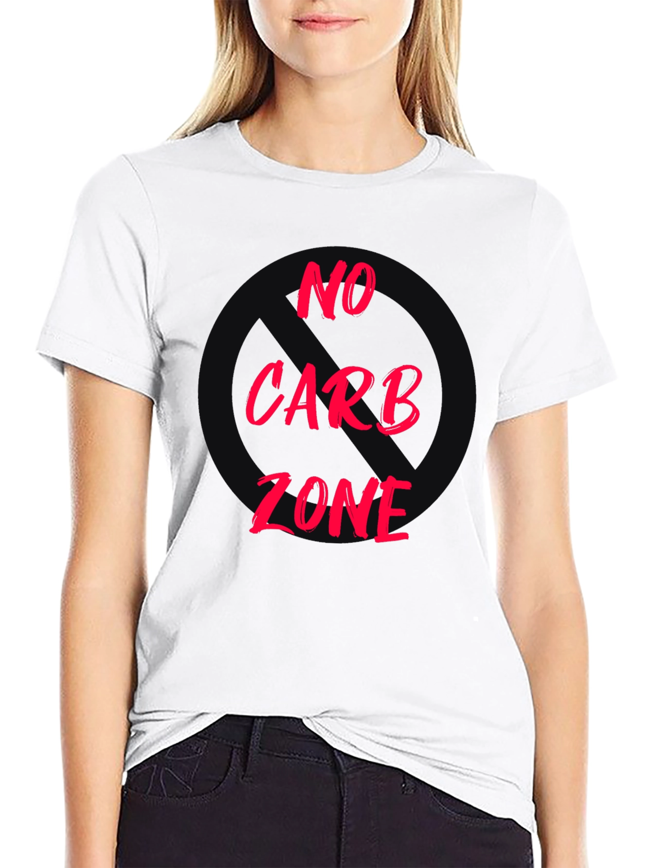 No Carb Zone Black T-Shirt