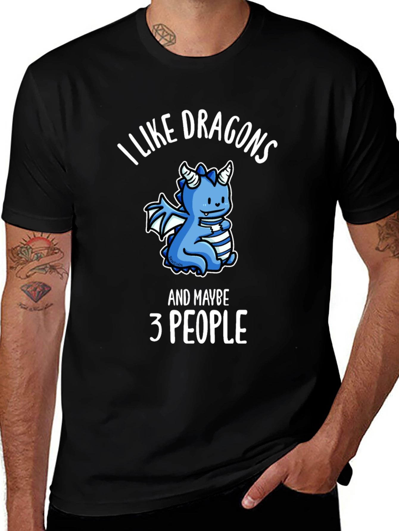 I Like Dragons Funny Graphic Tee