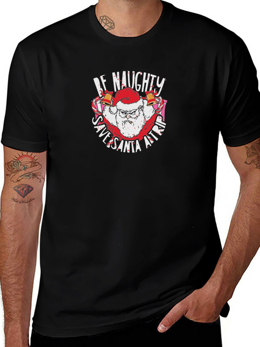 Naughty Santa Graphic T-Shirt