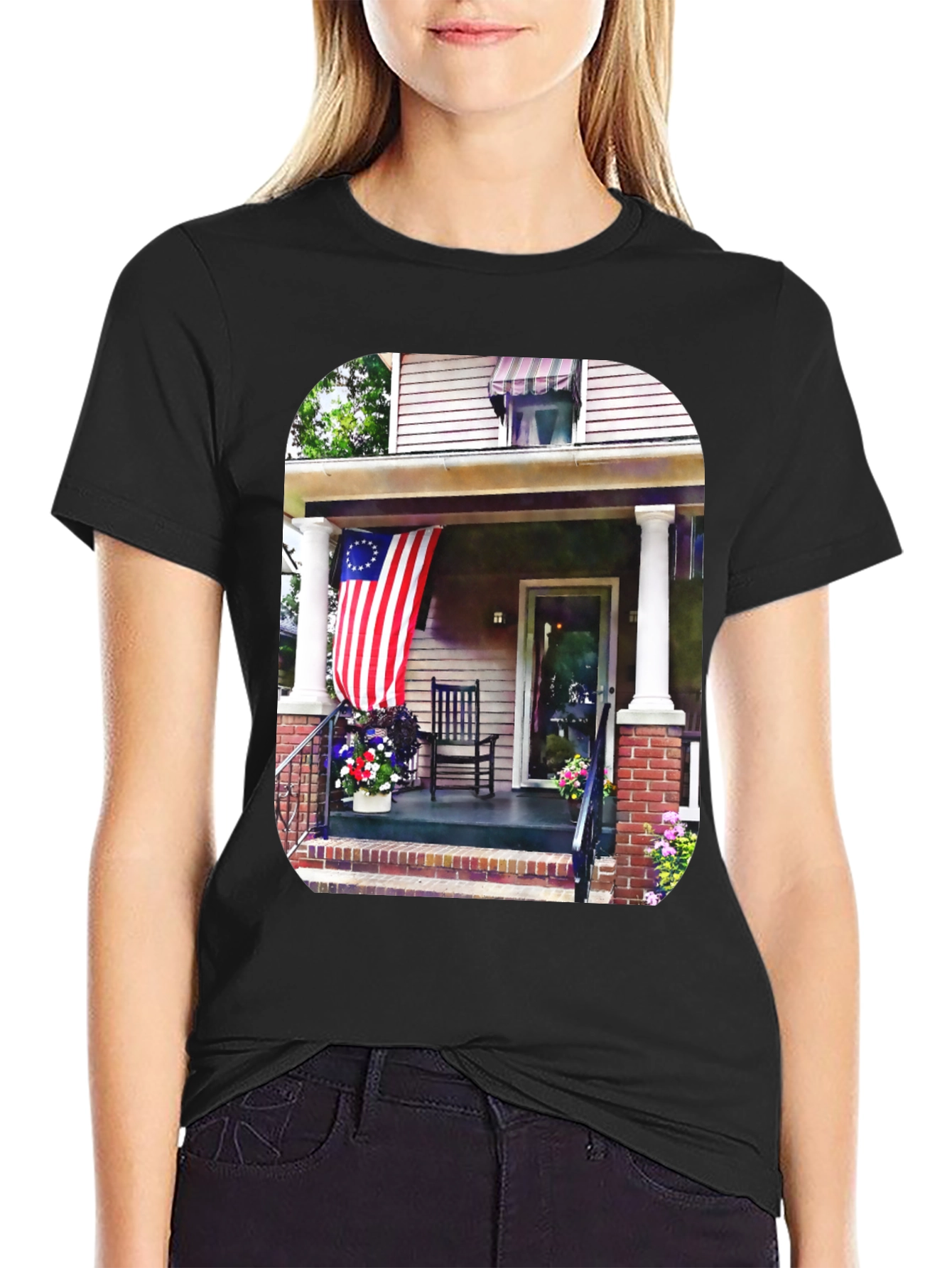 Patriotic Porch Graphic Tee