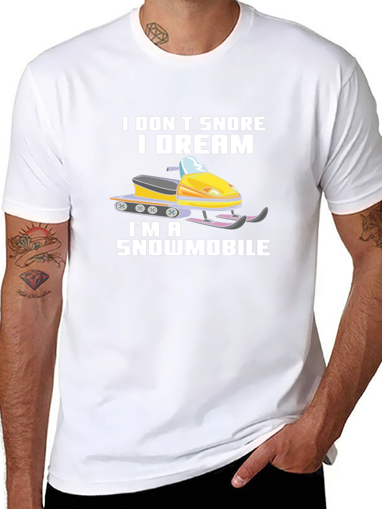 Funny Snowmobile T-Shirt - I Dream Im a Snowmobile