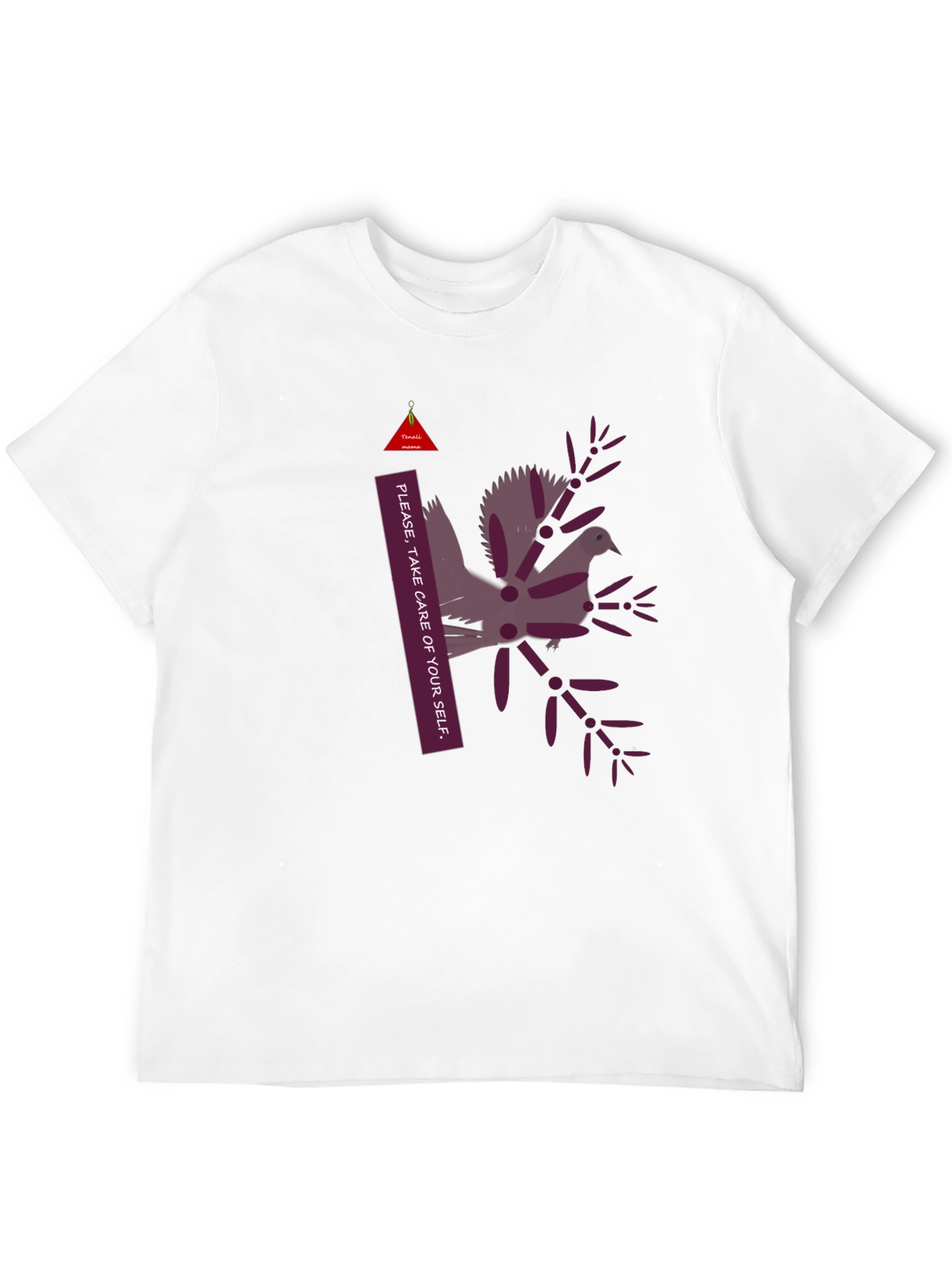 Unique Graphic Print Black T-Shirt: Take Care of Yourself