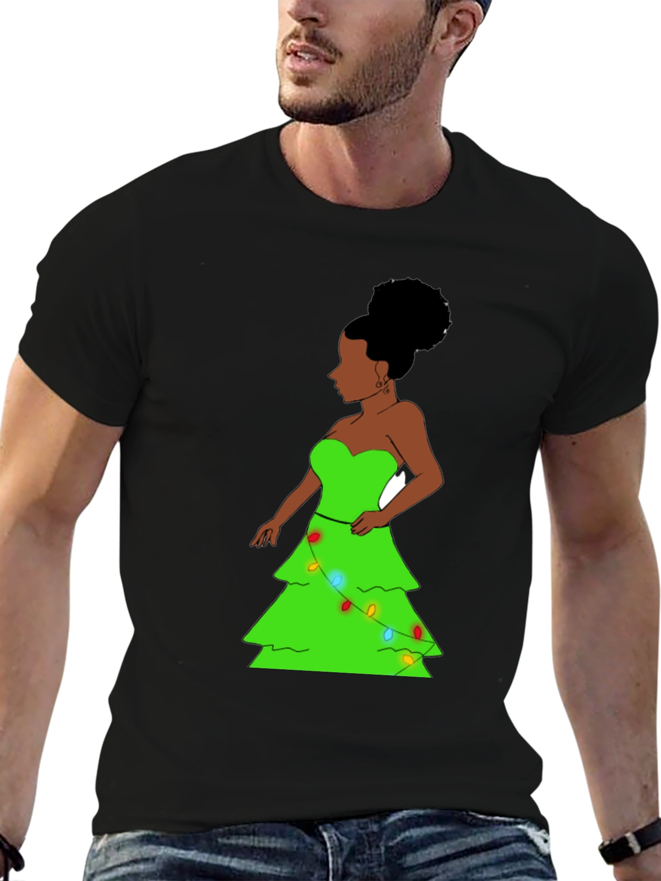 Christmas Tree Woman Graphic Tee