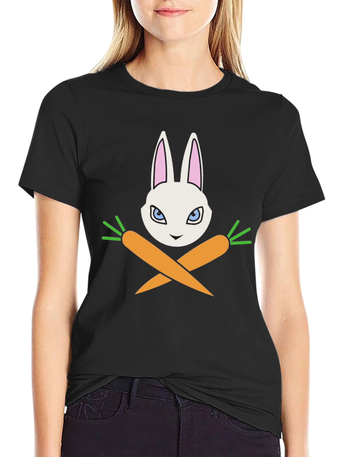 Rabbit & Carrots Graphic T-Shirt - Black