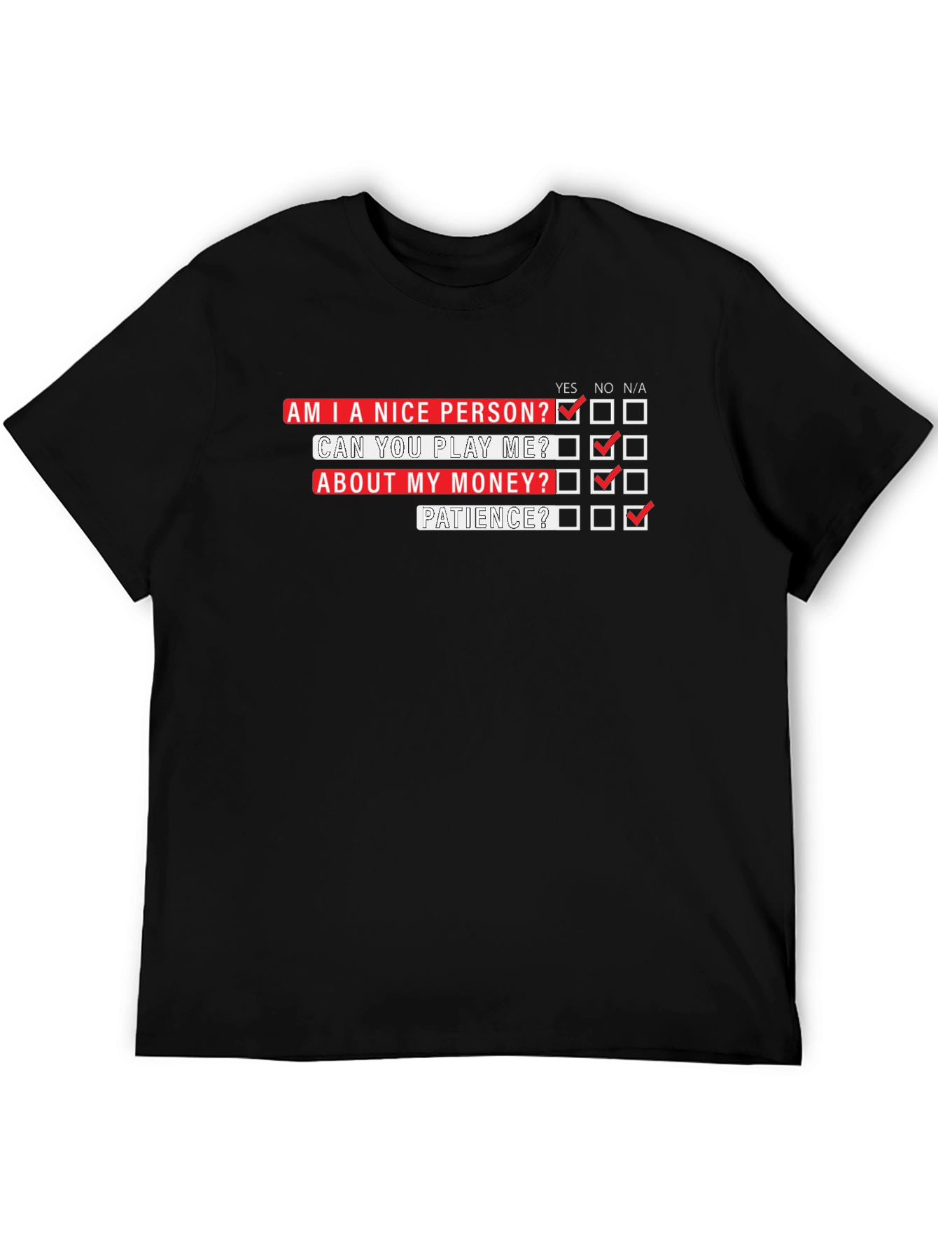 Funny T-Shirt: Am I a Nice Person?