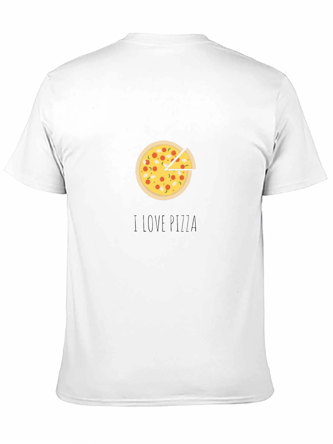 I Love Pizza Graphic Tee - Casual Black T-Shirt