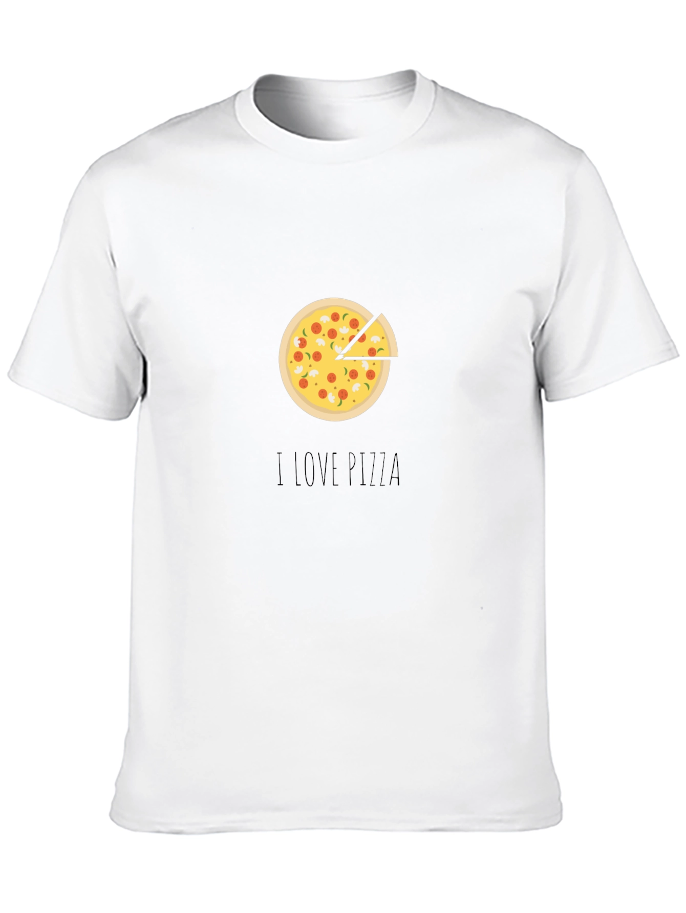 I Love Pizza Graphic Tee - Casual Black T-Shirt