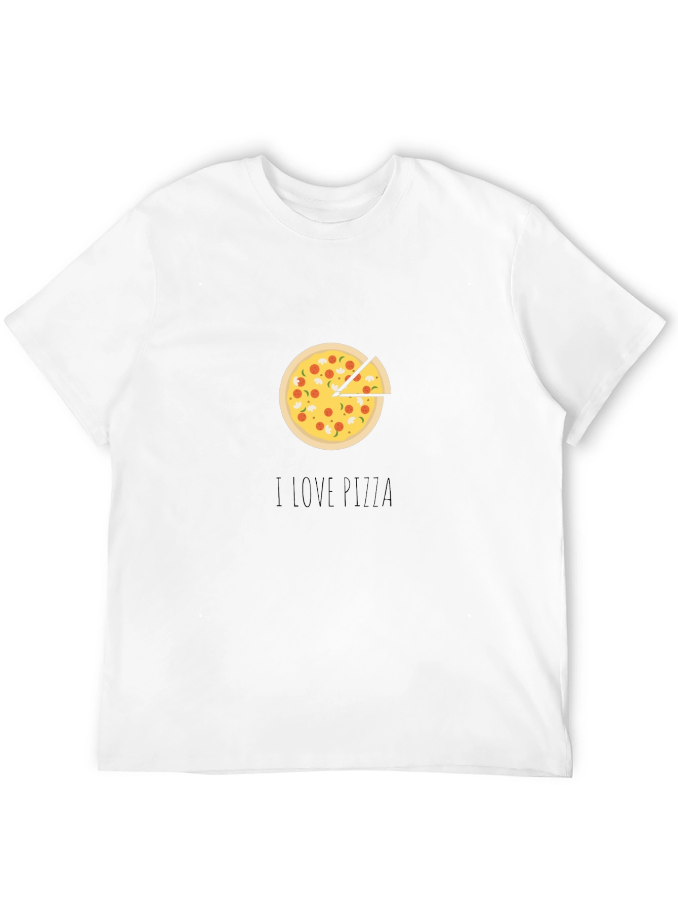 I Love Pizza Graphic Tee - Casual Black T-Shirt