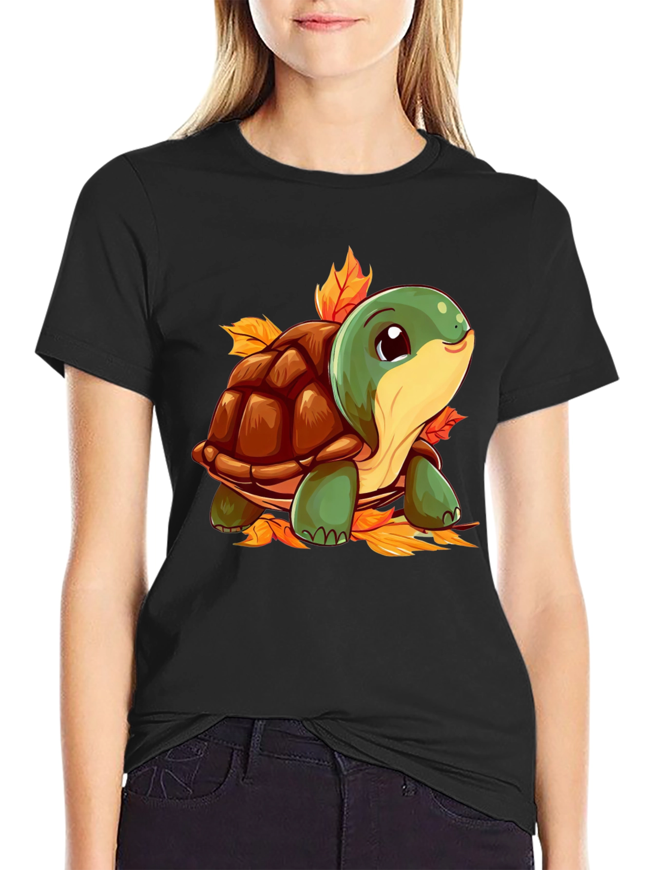 Turtle Graphic Black T-Shirt