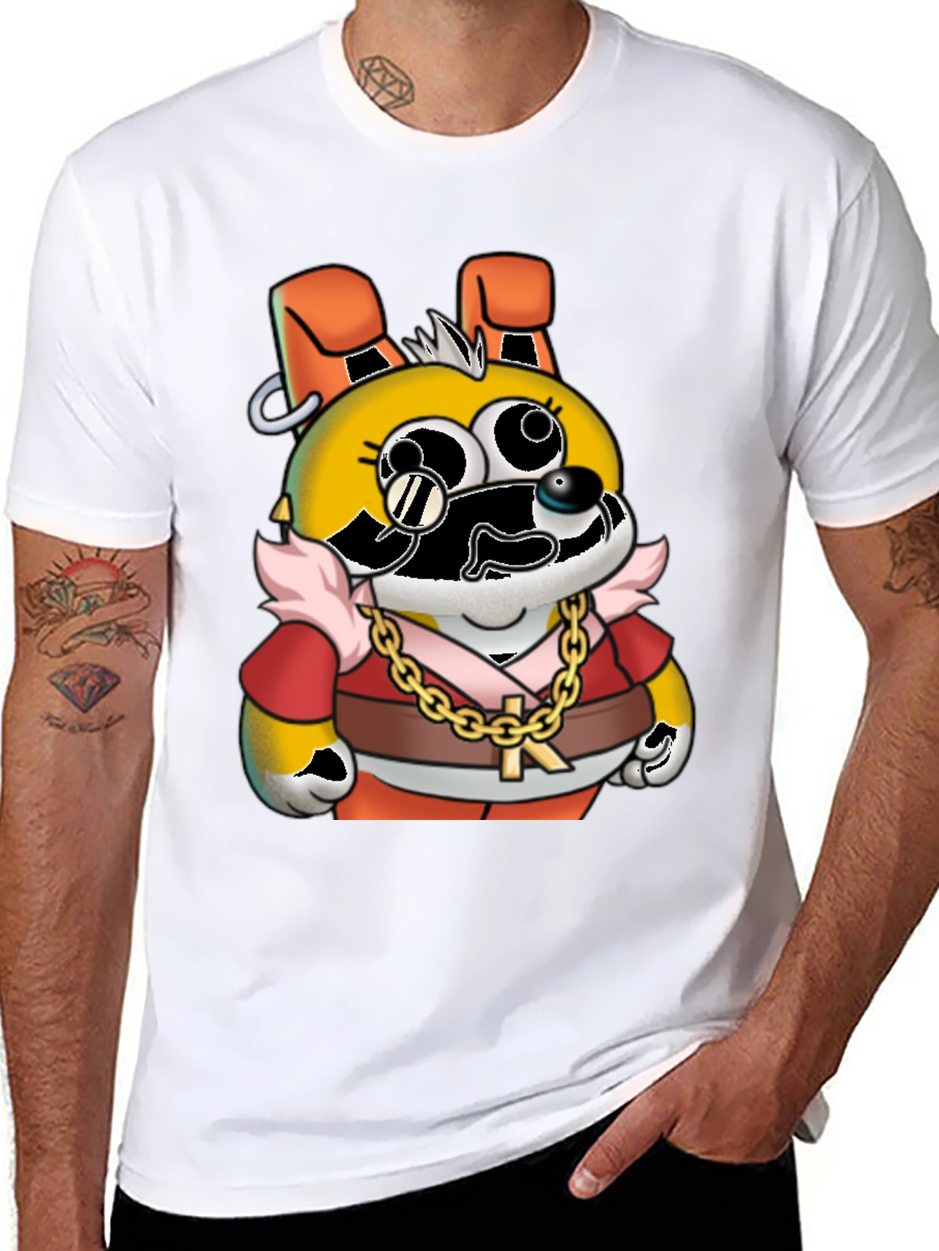 Cartoon Character Graphic Black T-Shirt