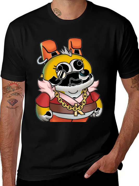 Cartoon Character Graphic Black T-Shirt