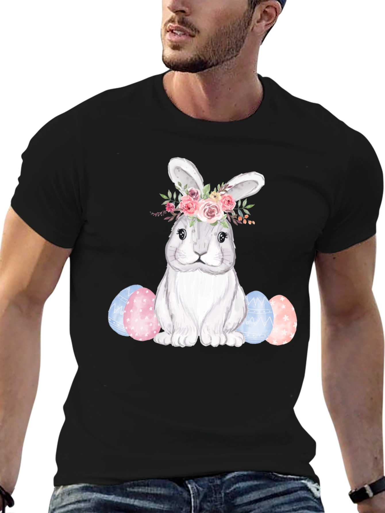 Floral Bunny Easter T-Shirt