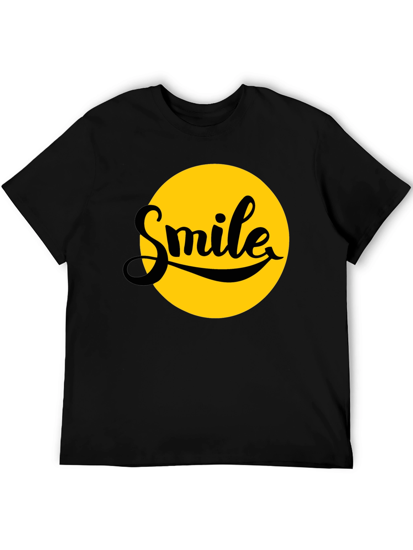 Smile Graphic T-Shirt - Black - Soft Cotton