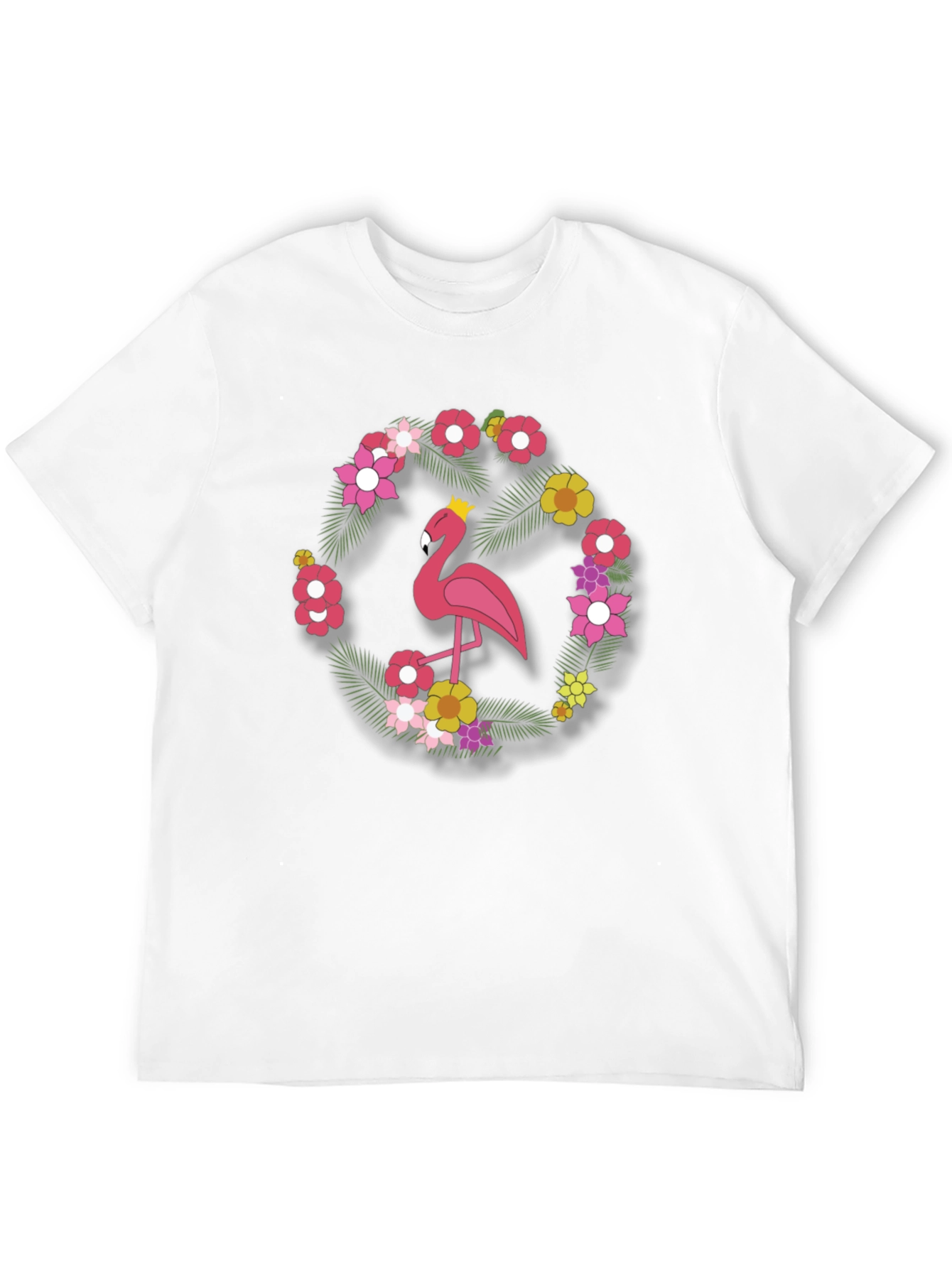 Flamingo Floral Tee - Tropical Style Shirt