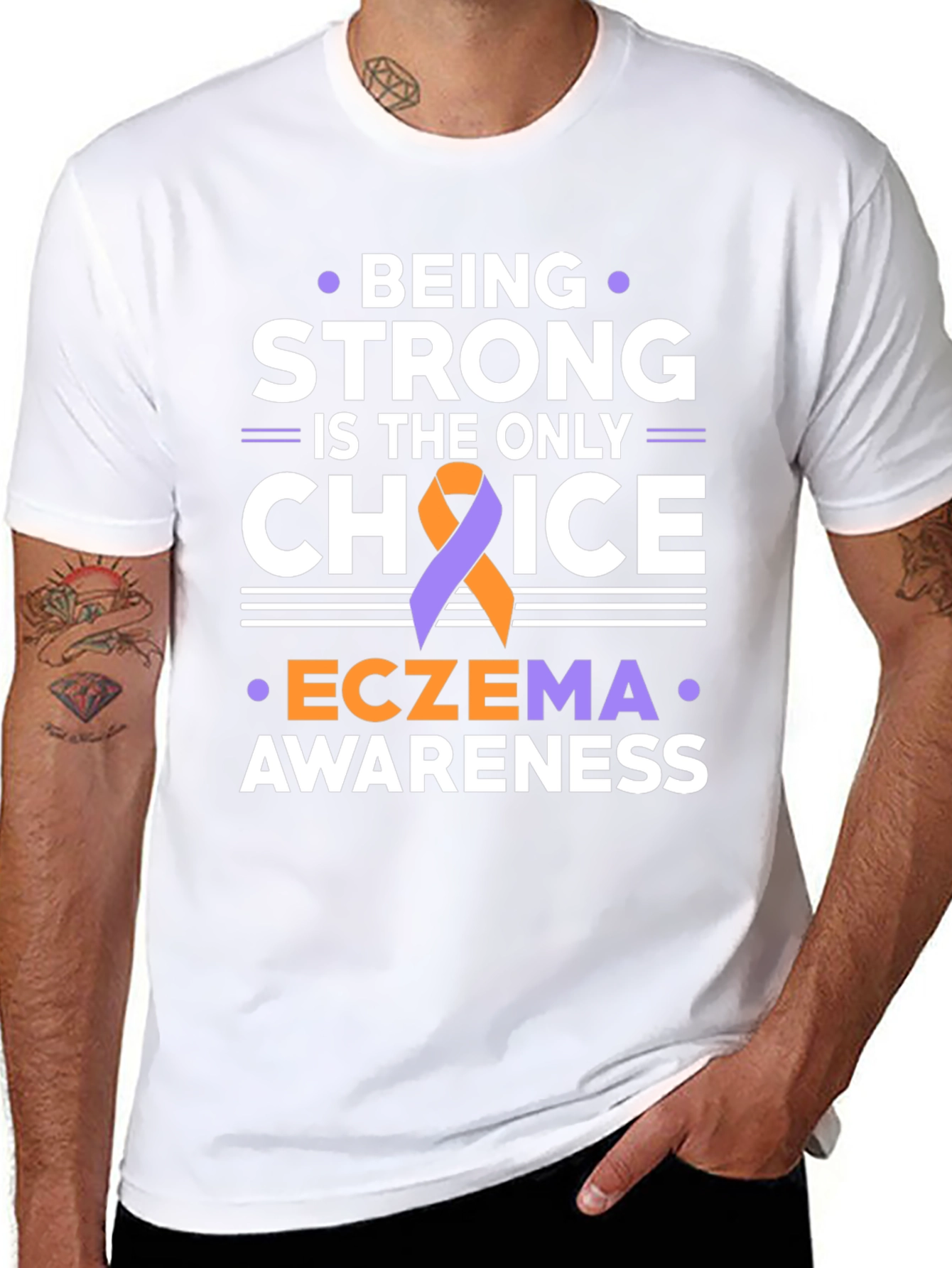 Eczema Awareness T-Shirt: Be Strong Choice