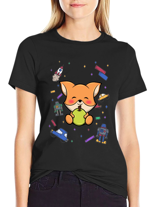 Cute Cartoon Fox T-Shirt