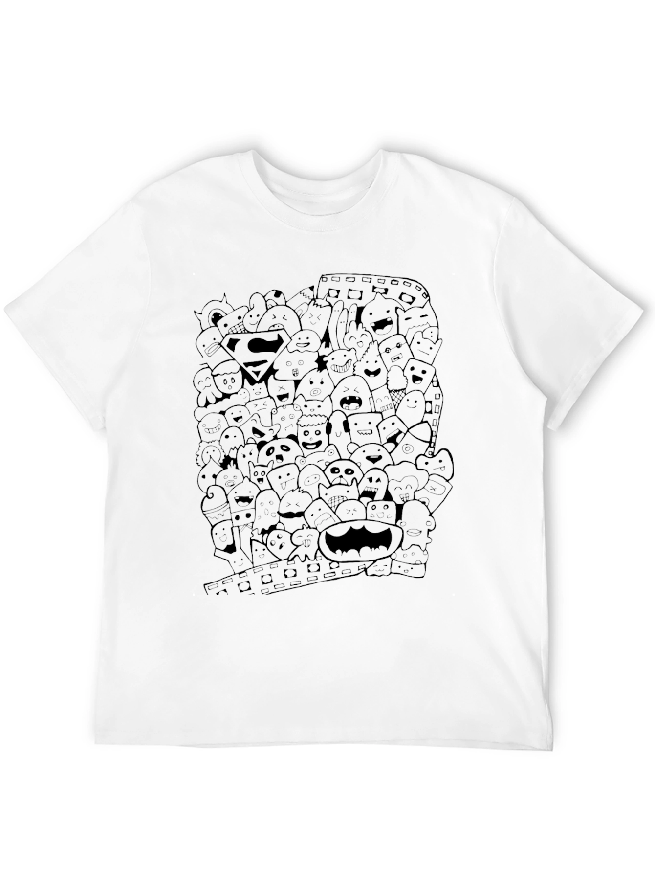 Mens Graphic Doodle Tee - Superhero Edition