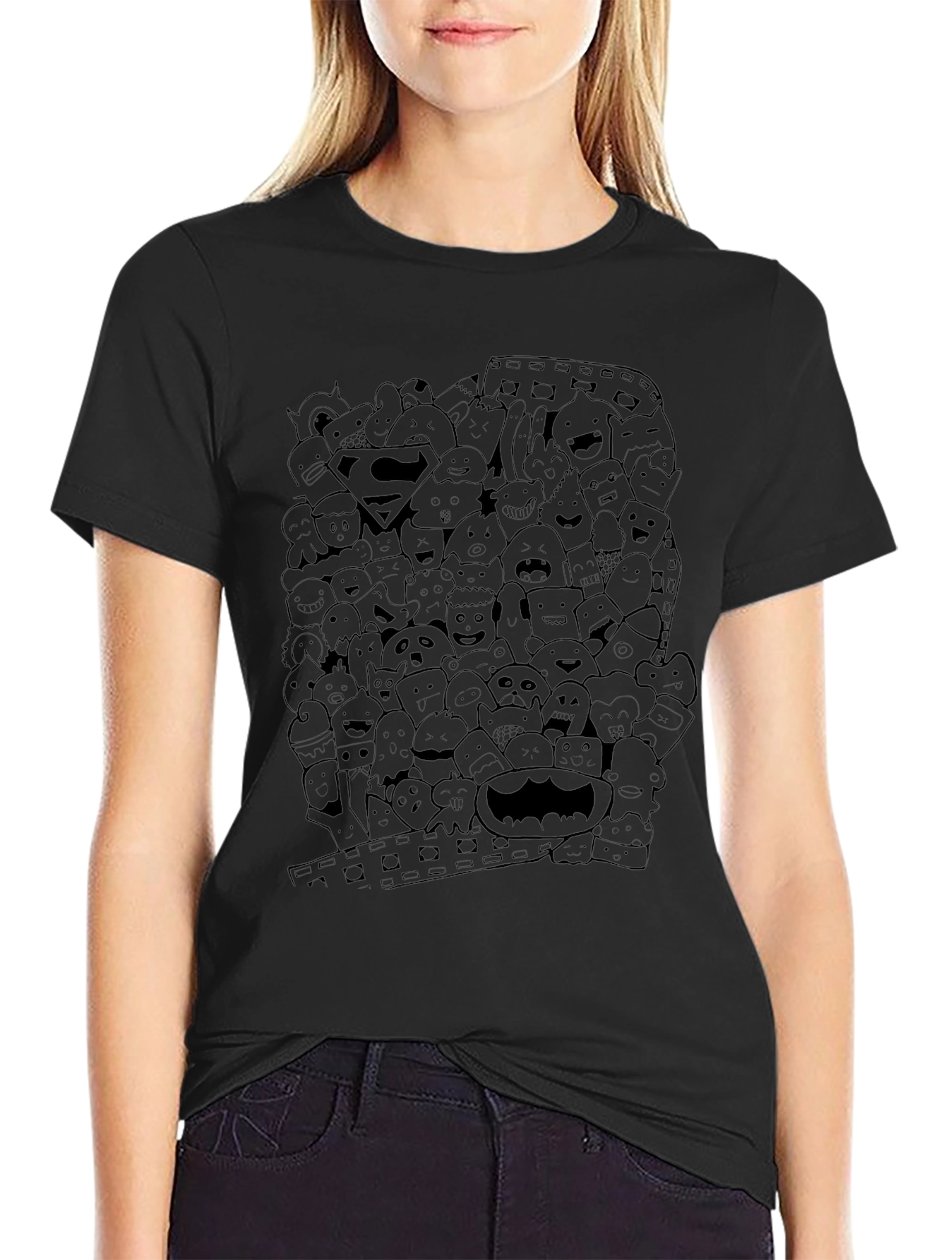 Mens Graphic Doodle Tee - Superhero Edition