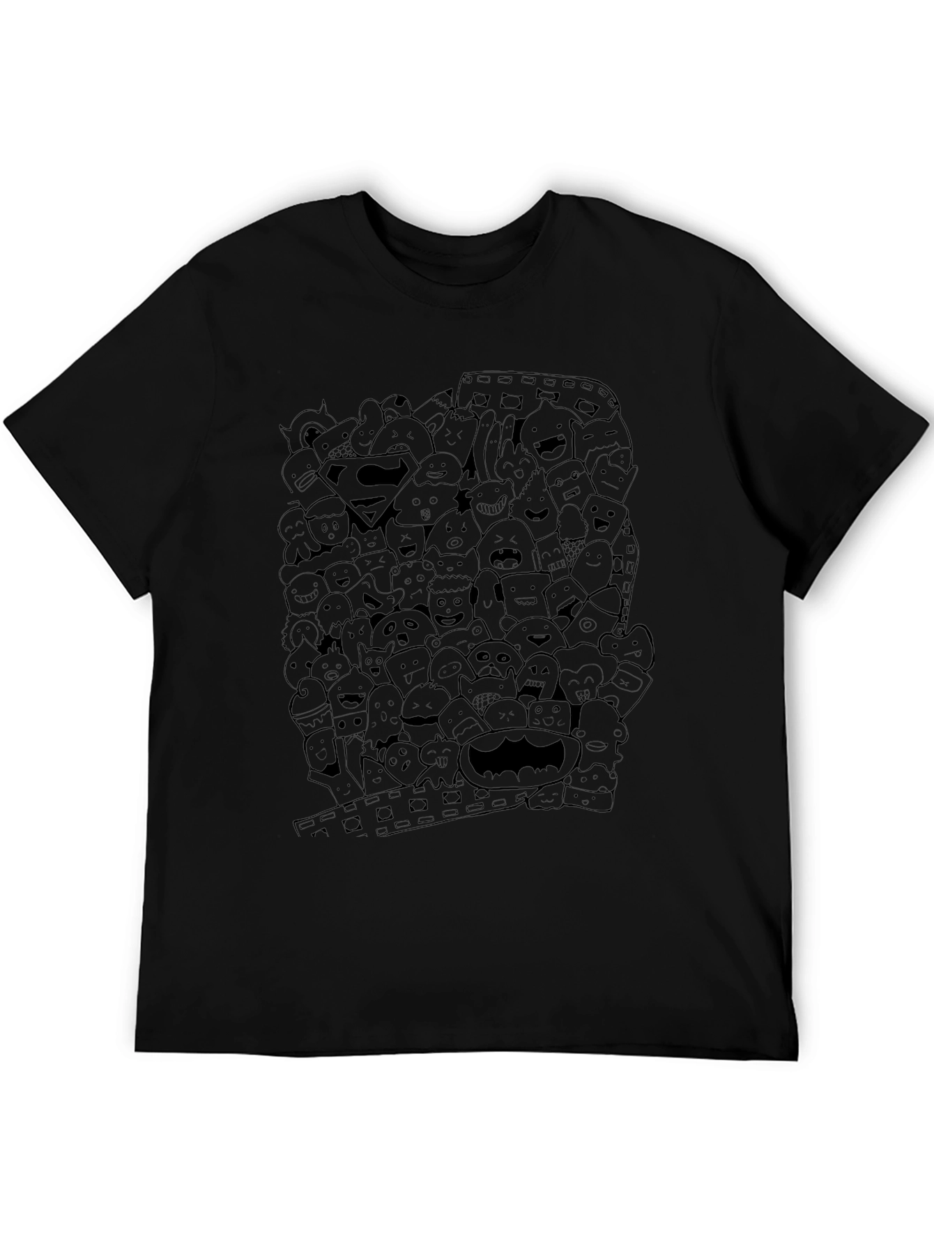 Mens Graphic Doodle Tee - Superhero Edition