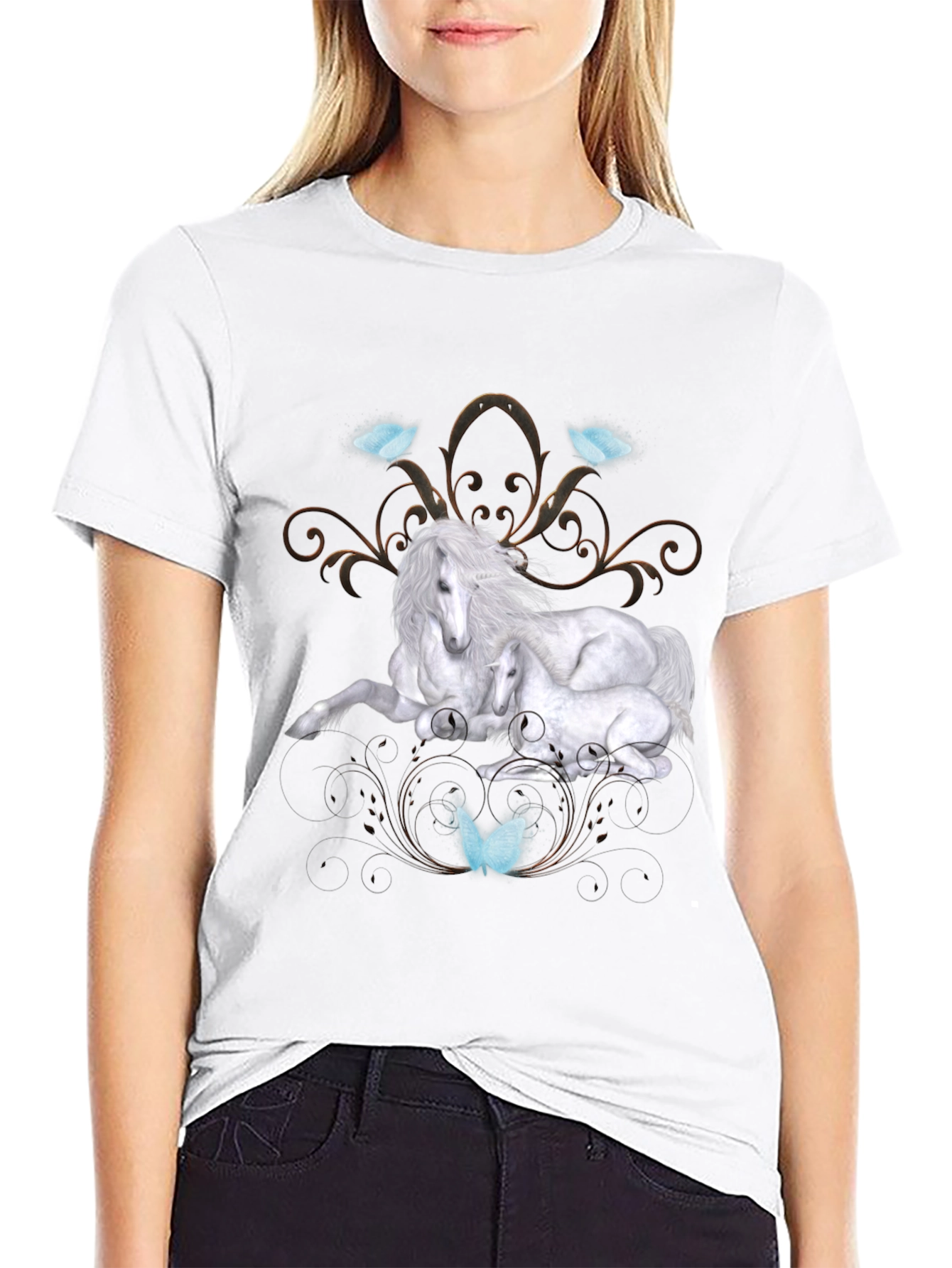 Unicorn & Butterfly Graphic Tee