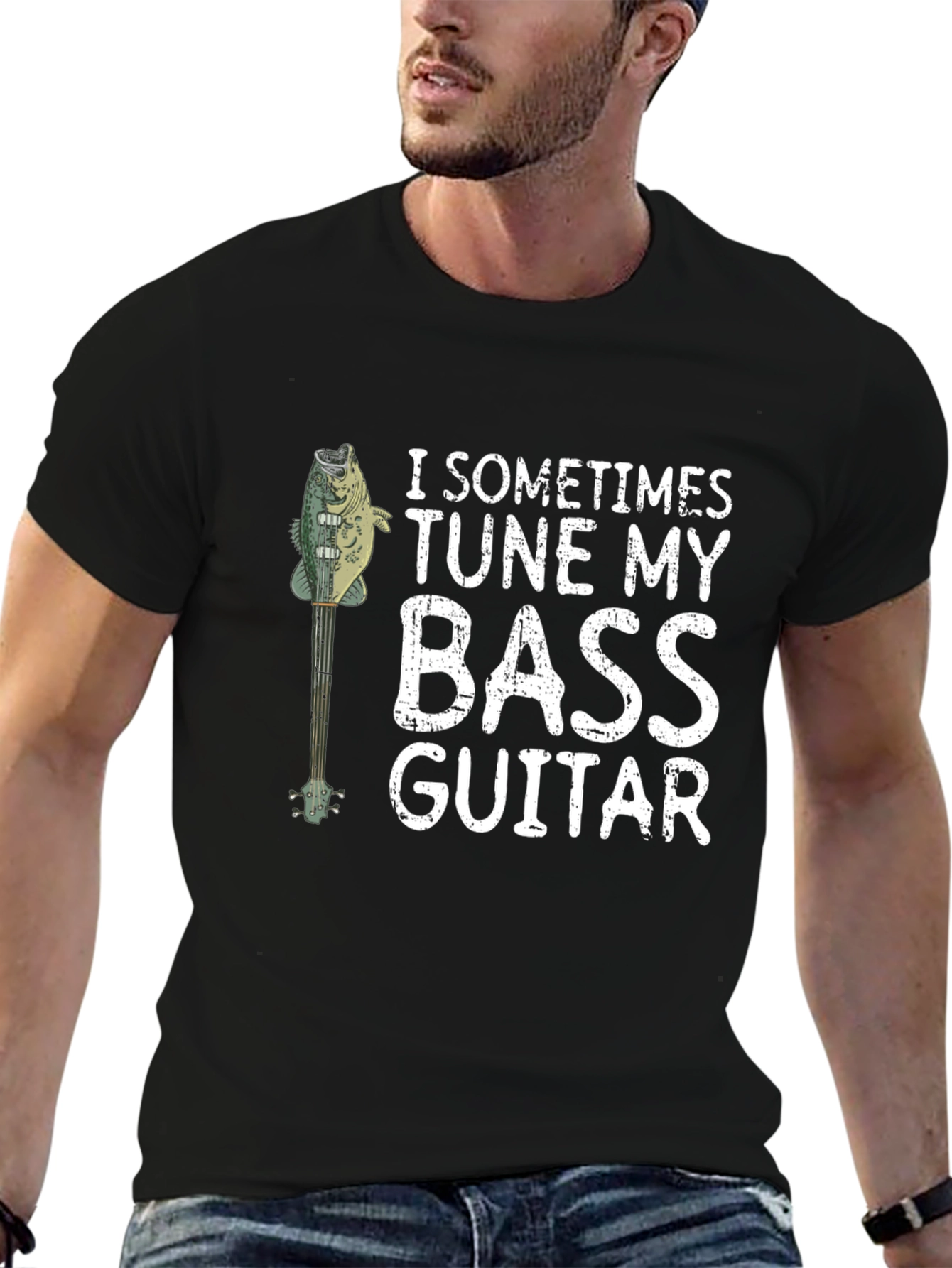 Bass Guitar Humor T-Shirt - I Sometimes Tune...