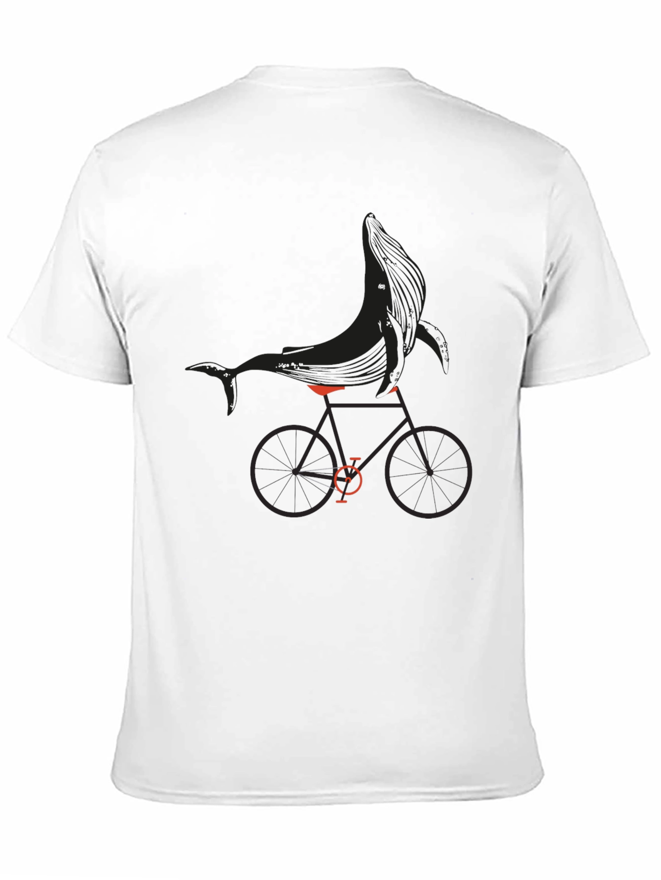 Whale on a Bike Graphic Tee - Black