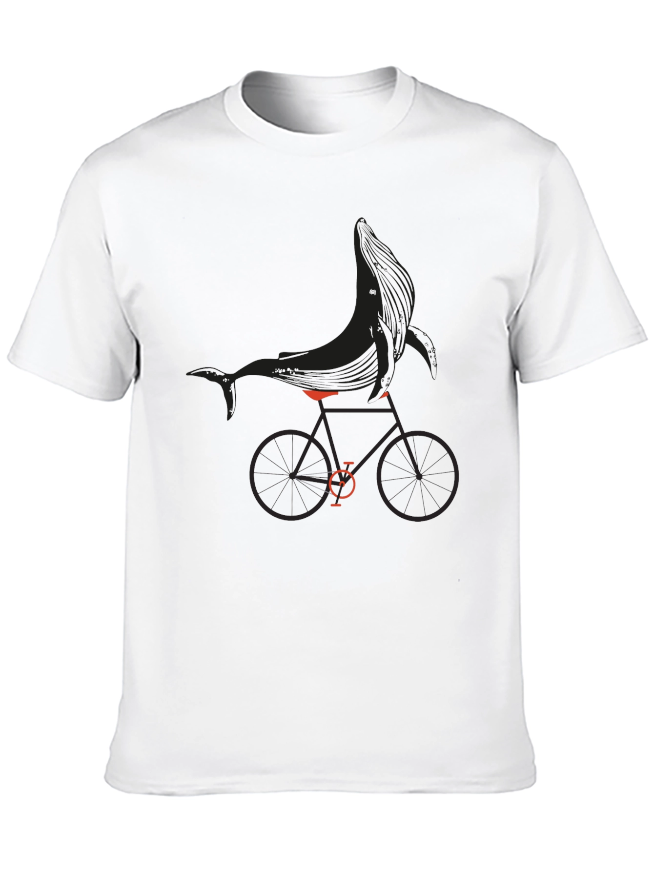 Whale on a Bike Graphic Tee - Black