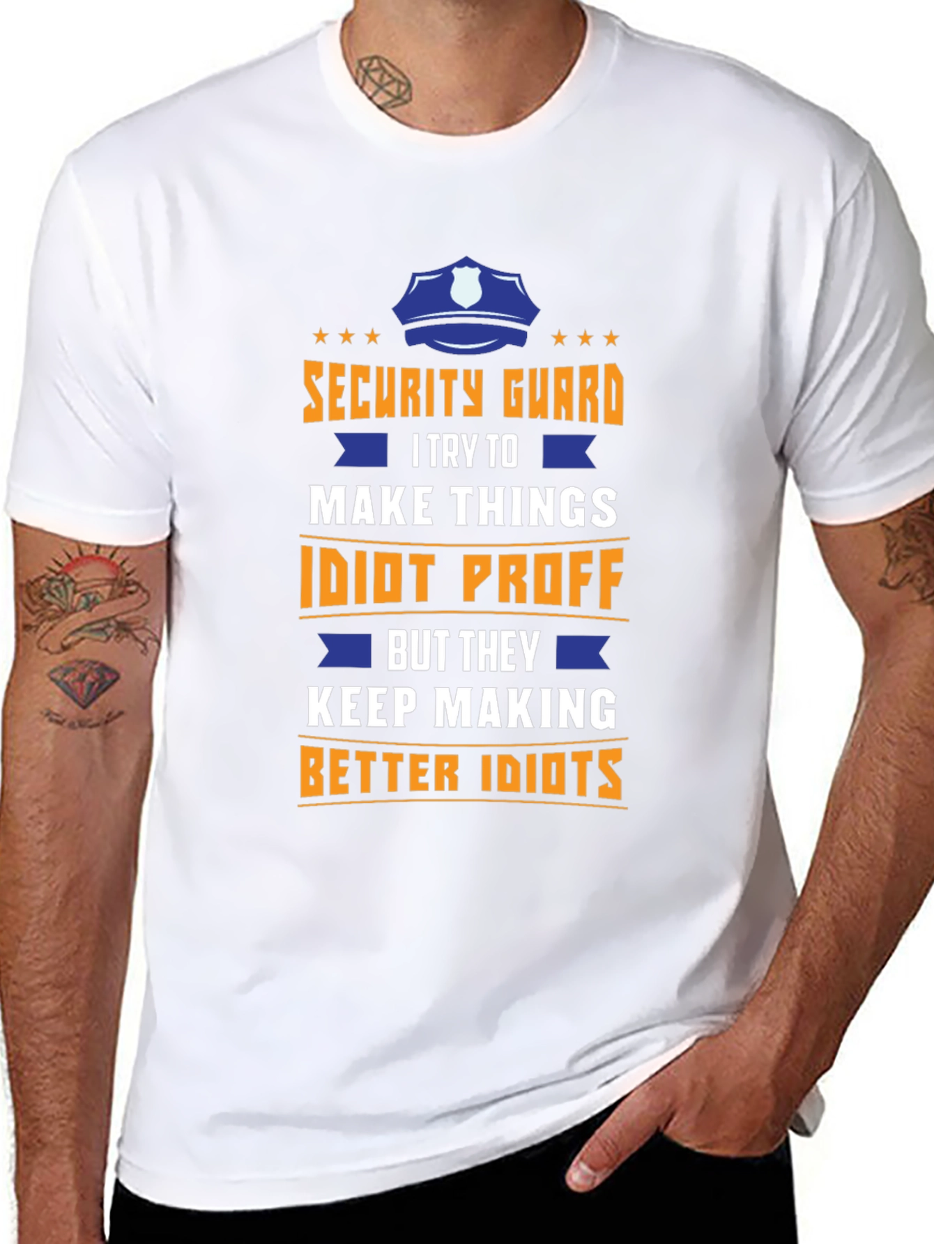 Security Guard Idiot Proof T-Shirt Funny Job Tee