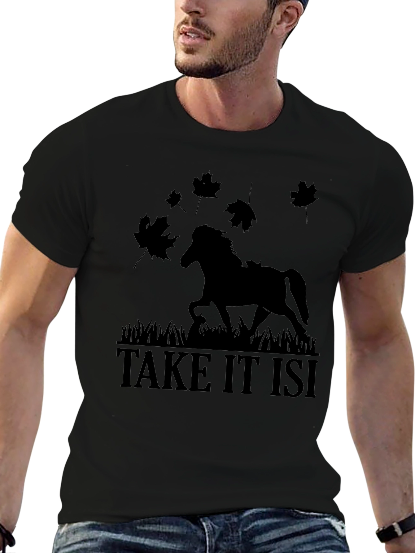 Take It Isi Horse Silhouette Graphic T-Shirt