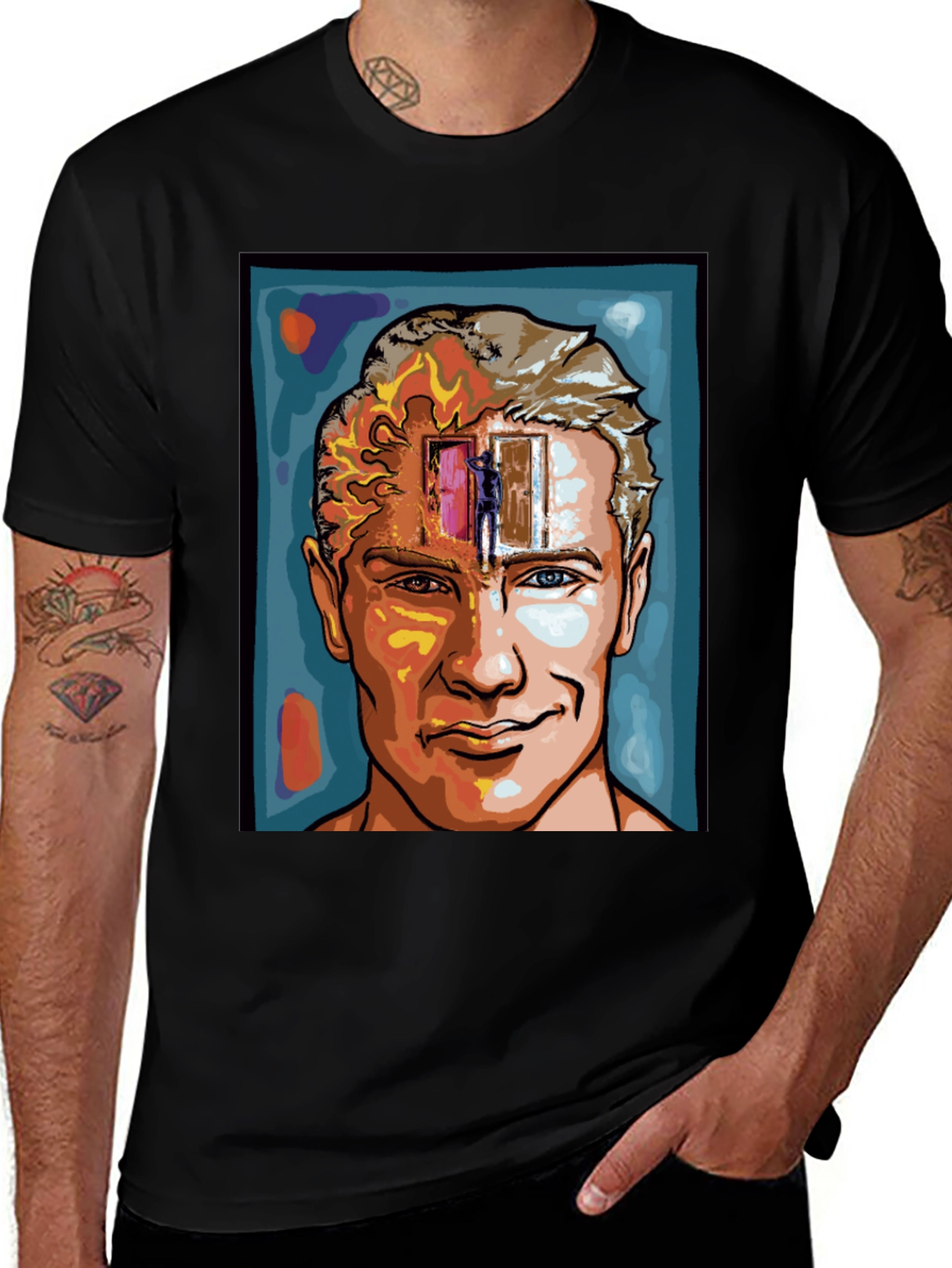 Mind Doorway Graphic T-Shirt - Black