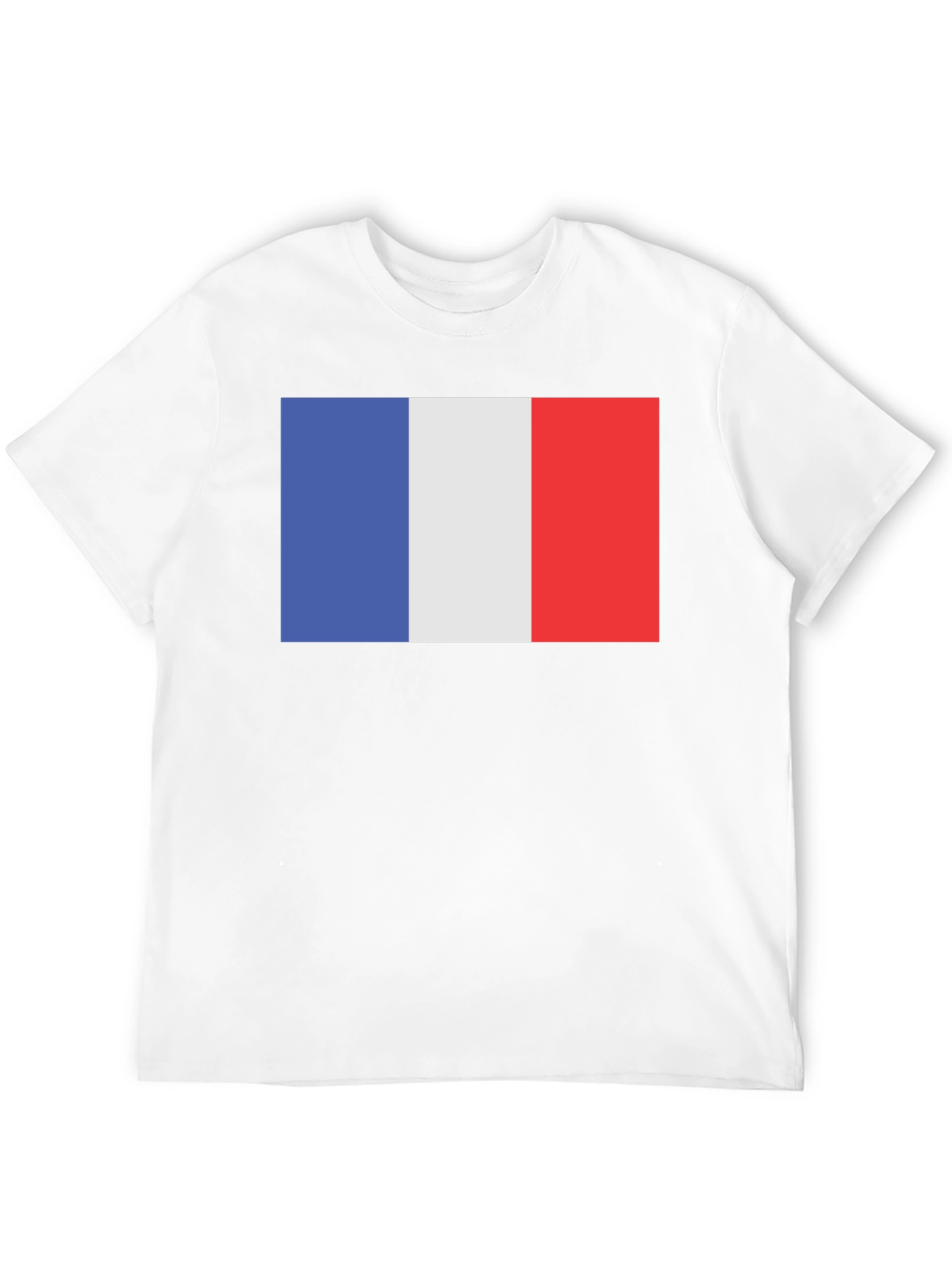 French Flag T-Shirt - Black Short Sleeve