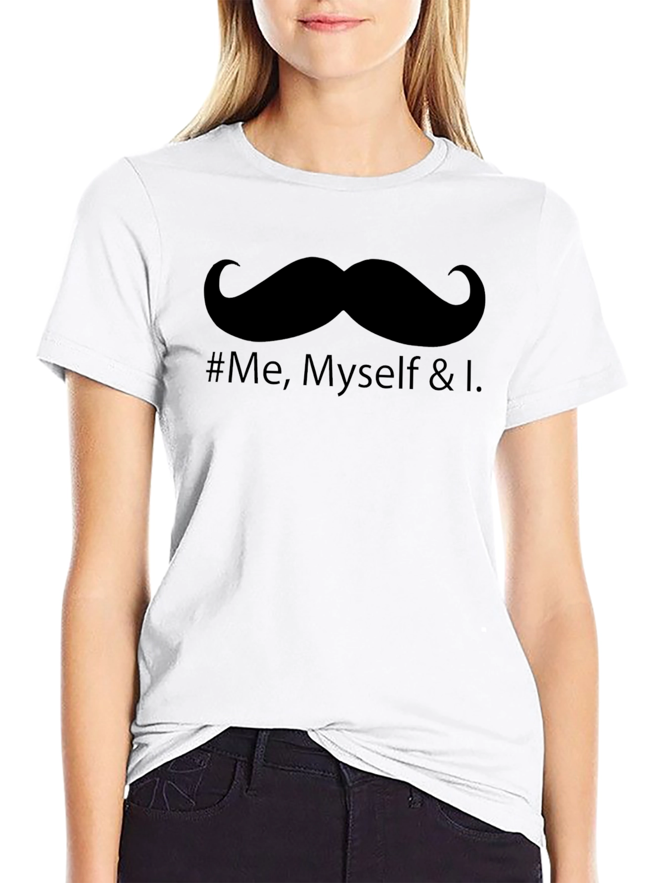 Mustache & Self Love Graphic Tee - Black
