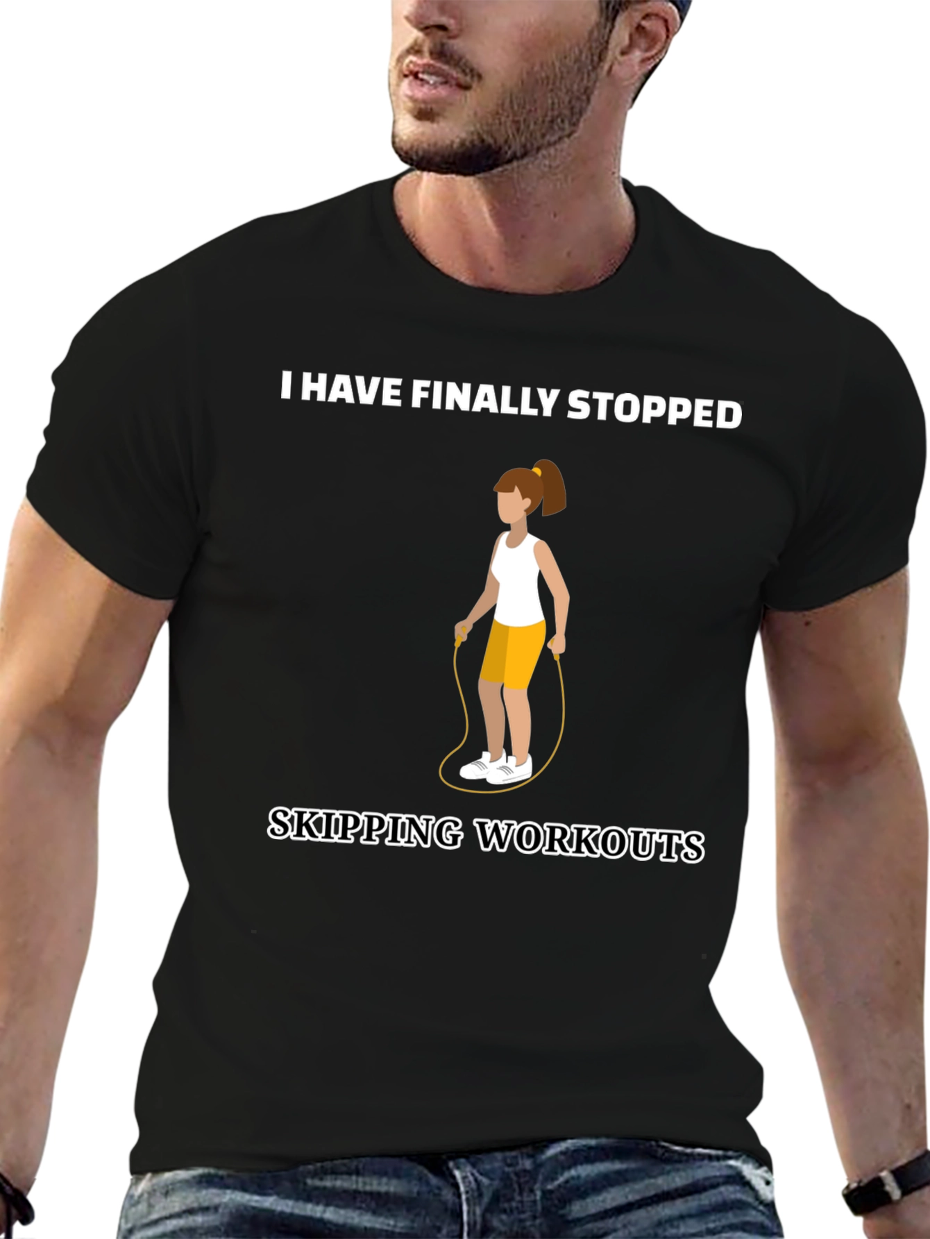 Funny Workout T-Shirt - Skipping Workouts