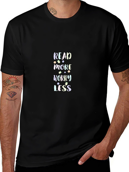 Read More Worry Less Graphic Tee - Black