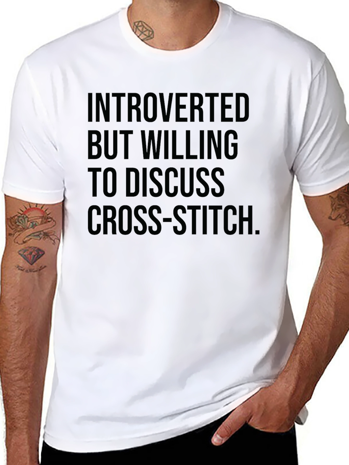 Introverted Cross-Stitch T-Shirt