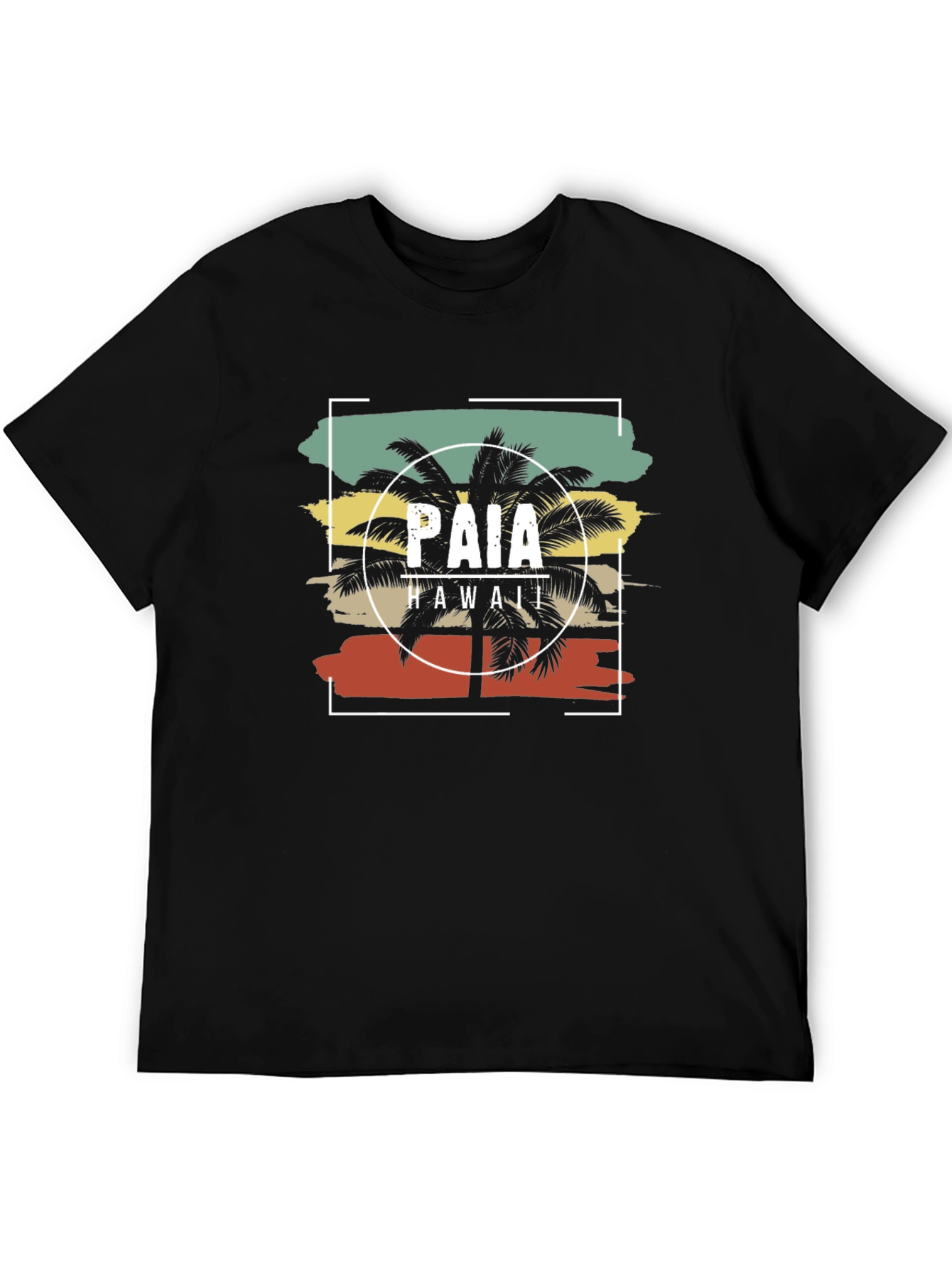 Paia Hawaii Retro Palm Tree Graphic T-Shirt
