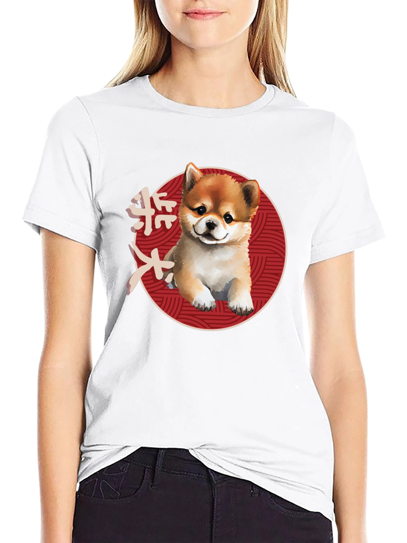 Shiba Inu Pup T-Shirt - Japanese Style Dog Tee