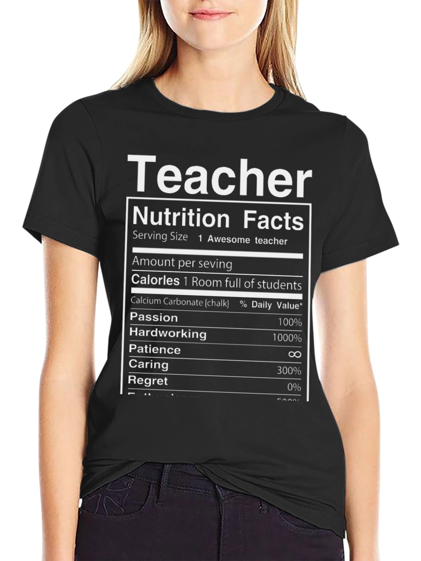 Teacher Nutrition Facts T-Shirt