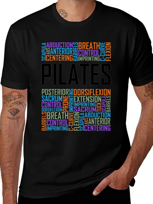 Pilates Word Cloud Graphic T-Shirt