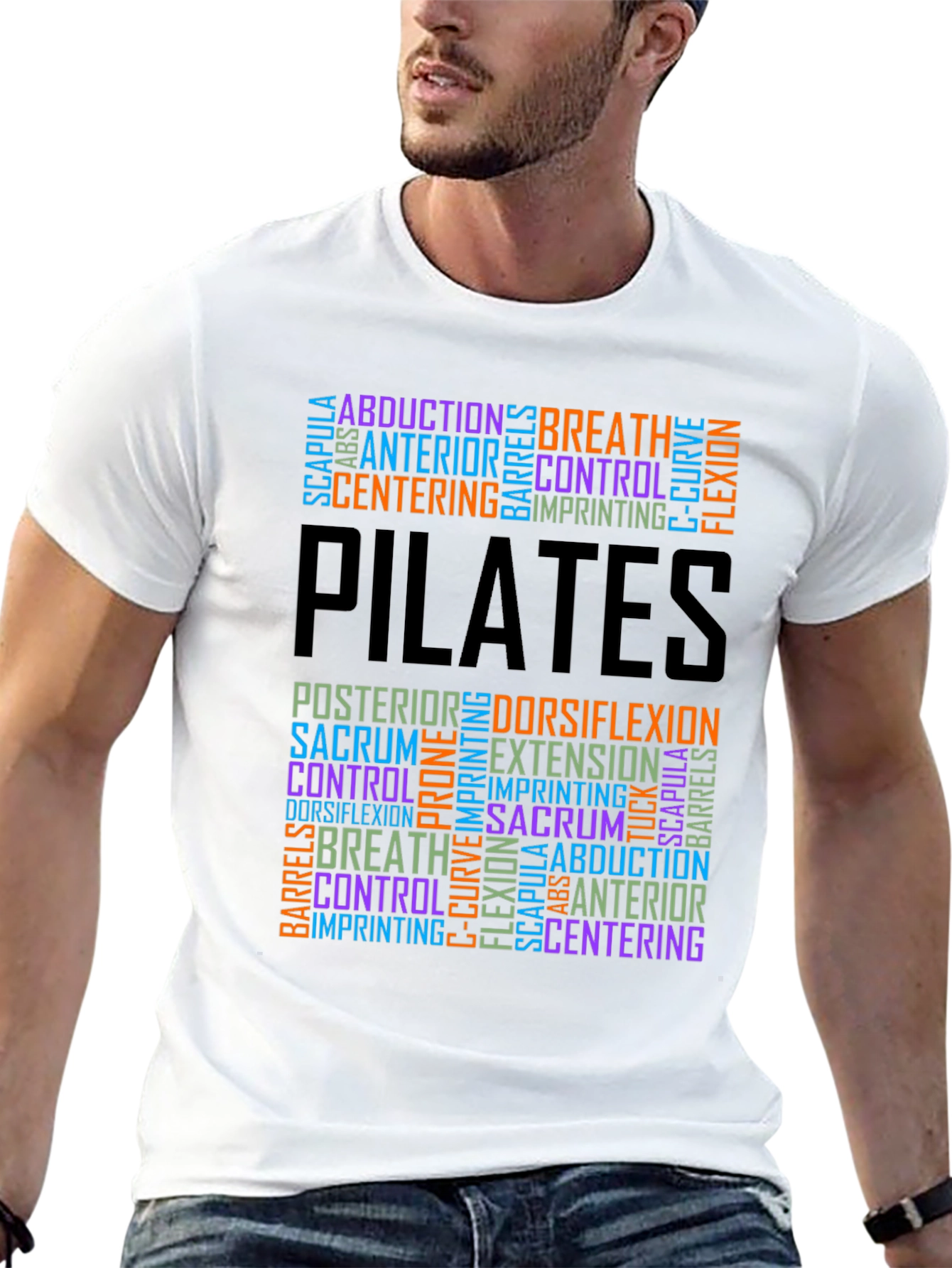 Pilates Word Cloud Graphic T-Shirt