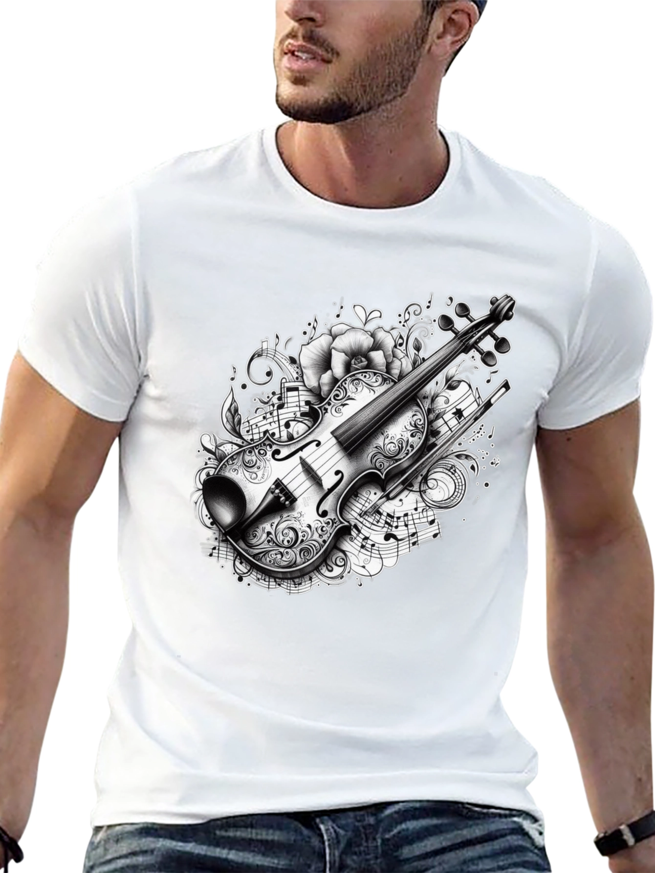 Musical Violin Graphic T-Shirt