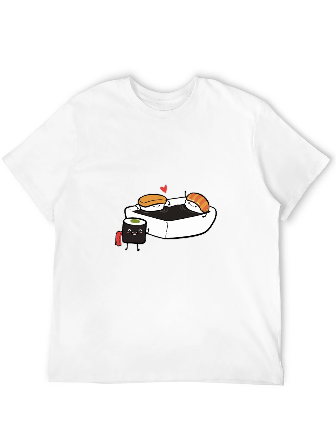Sushi Love T-Shirt - Black Cotton Tee