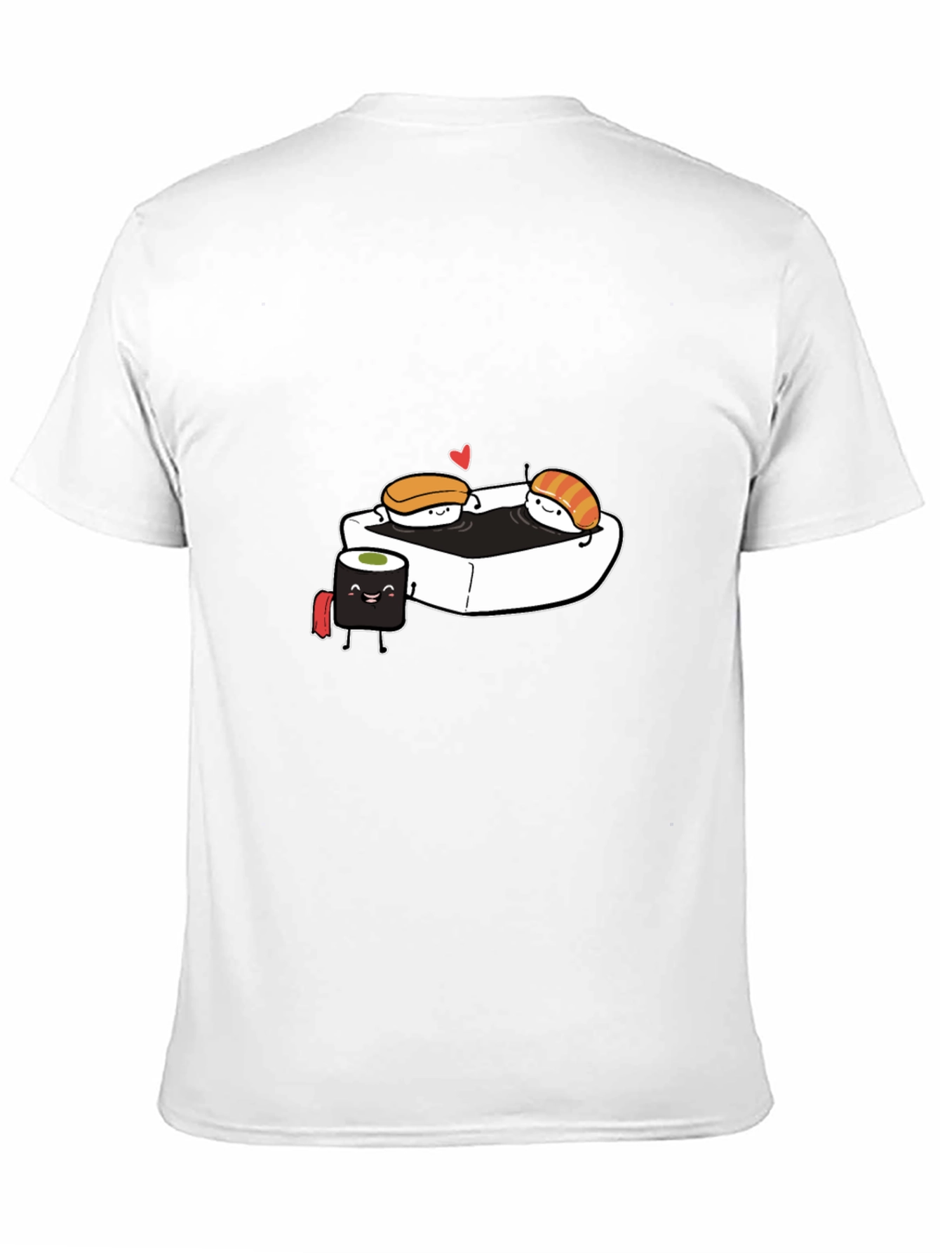 Sushi Love T-Shirt - Black Cotton Tee