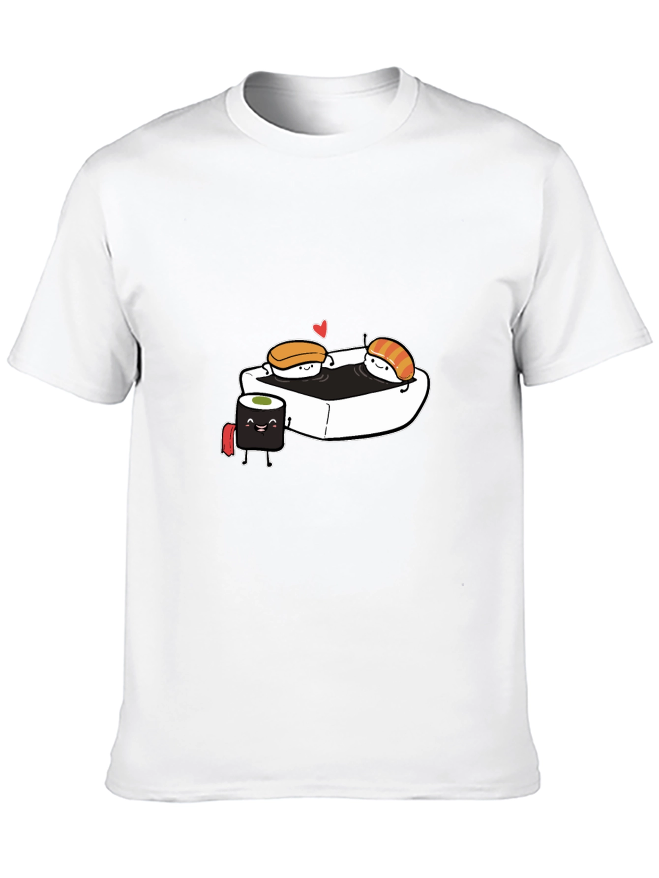 Sushi Love T-Shirt - Black Cotton Tee