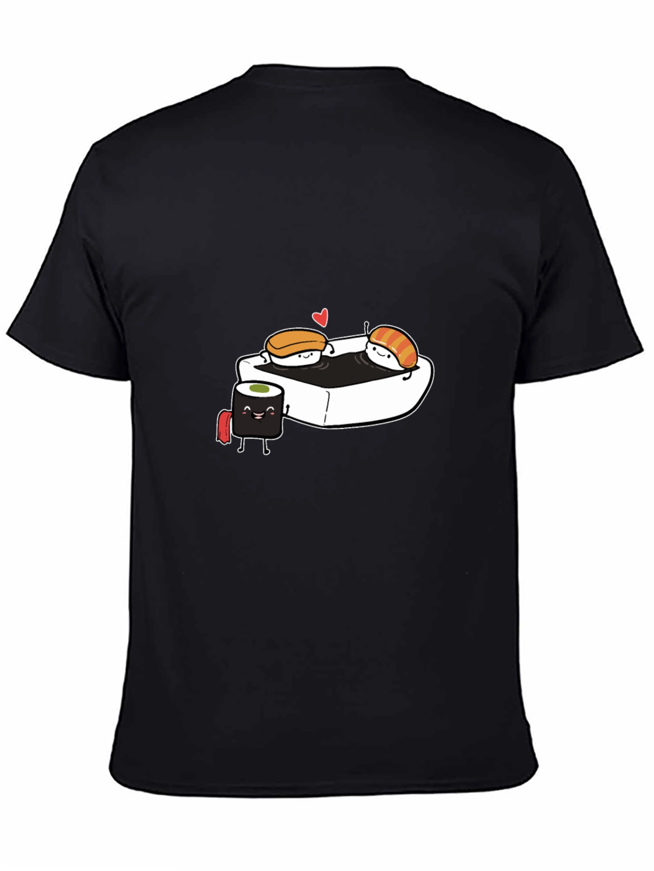 Sushi Love T-Shirt - Black Cotton Tee
